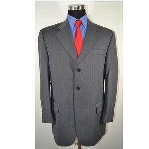 Beaver Brook 42R Sport Coat Blazer Suit Jacket Gra